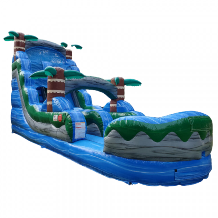 22' Blue Hurricane Water Slide