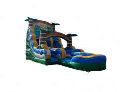 18' Tiki Plunge Double Lane Water Slide